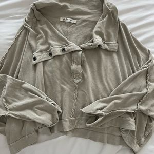 Free people cowl neck button shirt